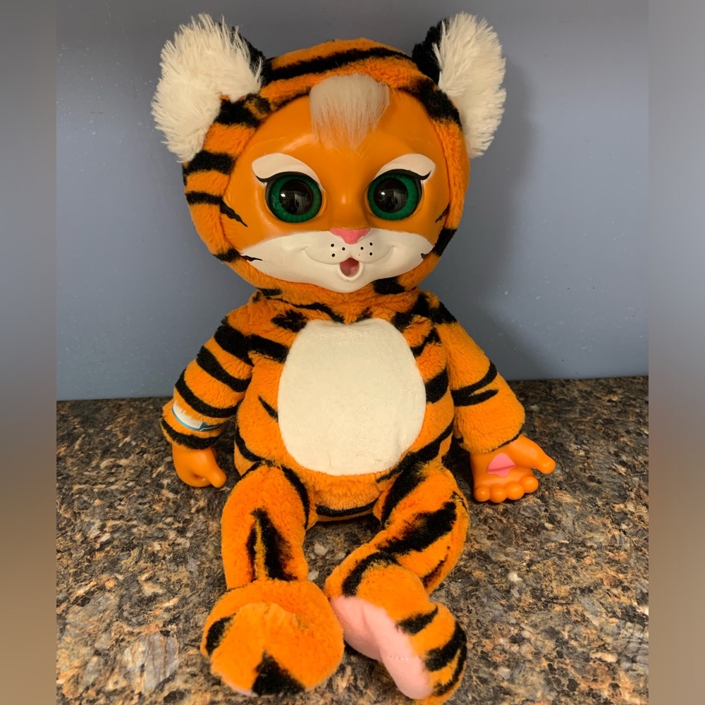 COPY - Jakks Pacific Animal Babies Orange Bengal Tiger Cat Plush Stuffed Nurser…